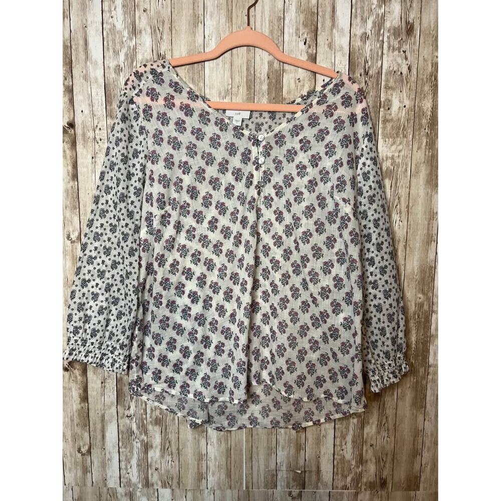 J. Jill Lightweight Floral Blouse EUC‎ Large